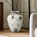 Rustic tall round vase