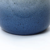Glazed Blue Round Ceramic Planter Pot with Drainage, 11.6'' Dia
