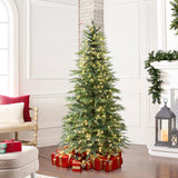 Pre-Lit Green Artificial Christmas Tree with Stand, 6.5ft