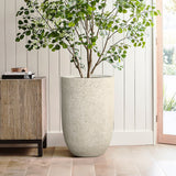 Tapered Round Planter Travertine Stone Finish,23.62''