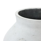 Cement Antique White Vase, 15.8'' H