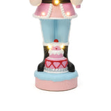 Christmas Pink Nutcracker Soldier Decor with Cake Lights, 4ft