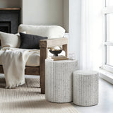Round Nesting Side Tables Set of 2, 19.5 '' H