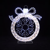 Christmas Snowflake Wreath Holiday Decor With Light, 3ft