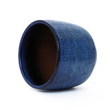 Vintage Ocean Blue Round Ceramic Planter,14''