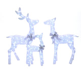 Christmas Deer Family Holiday Decor with Lighted, Set of 3