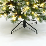 Pre-Lit Snow-Flocked Artificial Pine Christmas Tree, 6ft