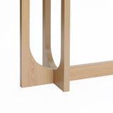 Lorean natural finish contemporary console table