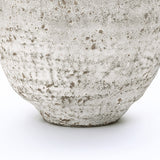 Rustic  Handcrafted Textured Cement Vase,Gray 11.7''