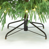 Pre-Lit Green Artificial Cedar Christmas Tree with Stand, 7ft