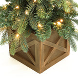 Green Downswept Christmas Tree with Potted,set of 2