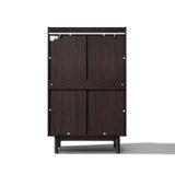 Modi Wenge Wood Storage Chest with Faux Marble Top, 46"