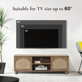 Boho TV Stand with Wood Ball Legs for TVs up to 60''