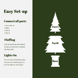 Pre-Lit Flocked Artificial Fir Christmas Tree in Pot, 5ft