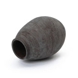 Oval Antique Brown Vase, 12.8'' H