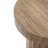 Dark oak finish fluted round side table