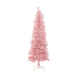 Pink Pencil Artificial Tree with Warm White Lights, 6ft
