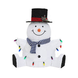 Jolly Snowman Outdoor Holiday Decoration with Lights, 2.7ft