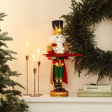 Christmas Red Soldier Nutcracker with Tray & Lights, 2ft