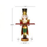 Christmas Red Soldier Nutcracker with Tray & Lights, 2ft
