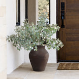 Dark Brown Rustic Vase, 15.8'' H