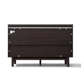 Modi Wenge Wood Sideboard Cabinet with Faux Marble Top, 47"