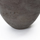 Oval Antique Brown Vase, 12.8'' H