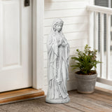 Praying Religious Mary Statue with Rosary Beads, White,29.5"