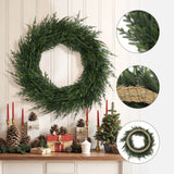Christmas Green Artificial Wreath Holiday Decoration, 35"H