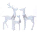 Christmas Deer Family Holiday Decor with Lighted, Set of 3