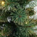 Pre-Lit Green Full Christmas Tree Potted,3.9Ft