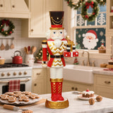 Christmas Nutcracker Soldier Decor Red with Lights, 2ft