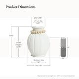 Modern white tall round Vase