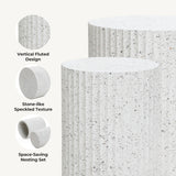 Round Nesting Side Tables Set of 2, 19.5 '' H