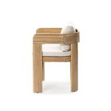 Set of 2 Modern Solid Wood Armchairs with Cushions