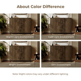 Leo Dark Walnut Finish Wood Sideboard Cabinet, 47"W