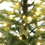 Pre-Lit Green Evergreen Christmas Tree with Potted,3.9Ft