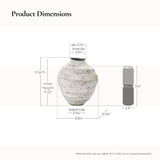 Rustic  Handcrafted Textured Cement Vase,Gray 11.7''
