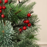 Pre-Lit Green Pine Christmas Tree with Potted,4Ft