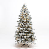 Pre-Lit Artificial Snow-Flocked Christmas Tree, 7.5ft