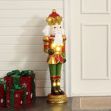 Christmas Bugling Soldier Nutcracker Decor with Lights, 3ft