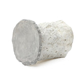 Off White MgO Outdoor Patio Side Table with Textured Base, 16.1"