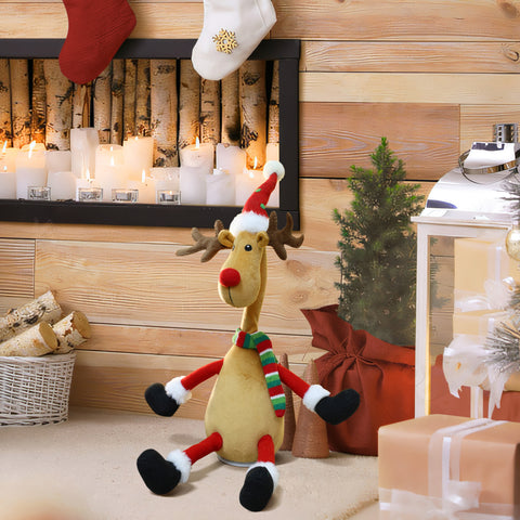 Reindeer animated singing battery-powered plush toy, 18.5" tall