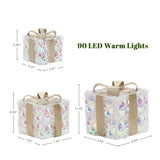 Christmas Gift Boxes Outdoor Holiday Decoration Lights, Set of 3