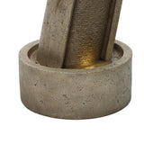 Resin Outdoor Waterfall Fountain with LED Lights, 34.8'' H
