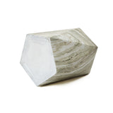 Green Faux Marble Outdoor Side Table for Patio, 18.4'' H