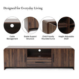 Enzo Walnut TV Stand with Storage for TVs up to 75''