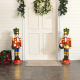 Christmas Nutcracker Red Soldier with Wreath Lights, 3ft