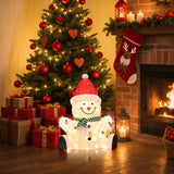 Christmas Snowman Decoration Outdoor with Lights, 2.3ft