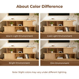 Oak TV Stands for Living Room, Multi-Functional Entertainment Center with Storage, 71''